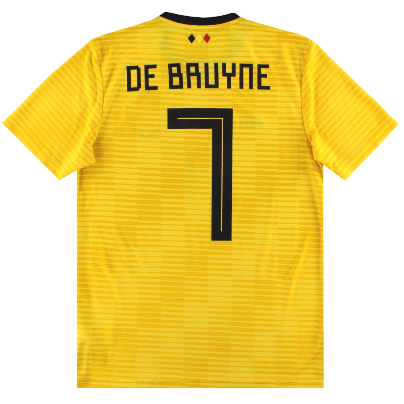 2018 Belgium adidas Away Shirt De Bruyne #7 M Football Shirt