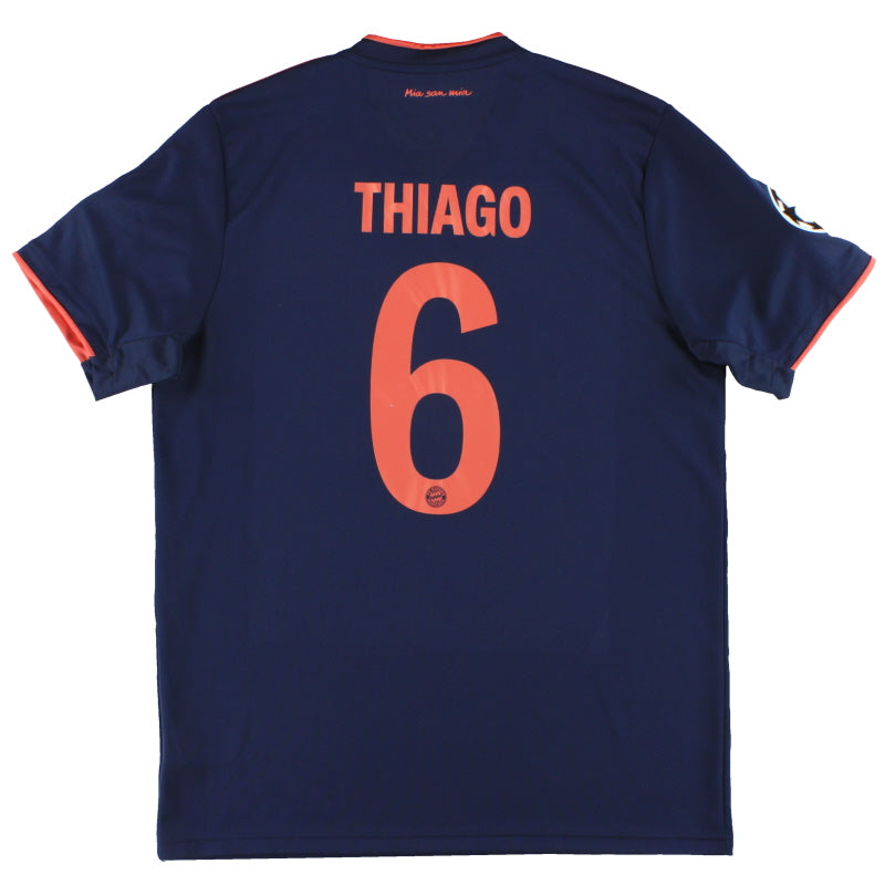 2019-20 Bayern Munich adidas CL Third Shirt Thiago #6 *Mint* L Football Shirt