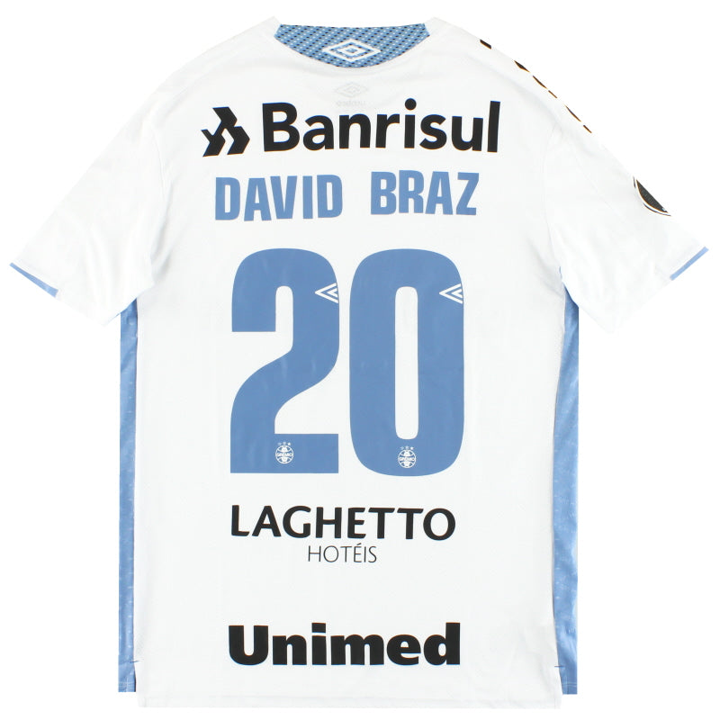 2019-20 Gremio Umbro Away Shirt David Braz #20 *As New* M Football Shirt
