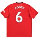 2019-20 Manchester United adidas Home Shirt Pogba #6 L Football Shirt