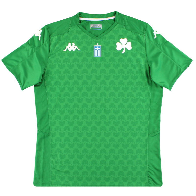 2019-20 Panathinaikos Kappa Kombat Home Shirt *As New* M Football Shirt