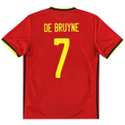 2020-21 Belgium adidas Home Shirt De Bruyne #7 *As New* M Football Shirt
