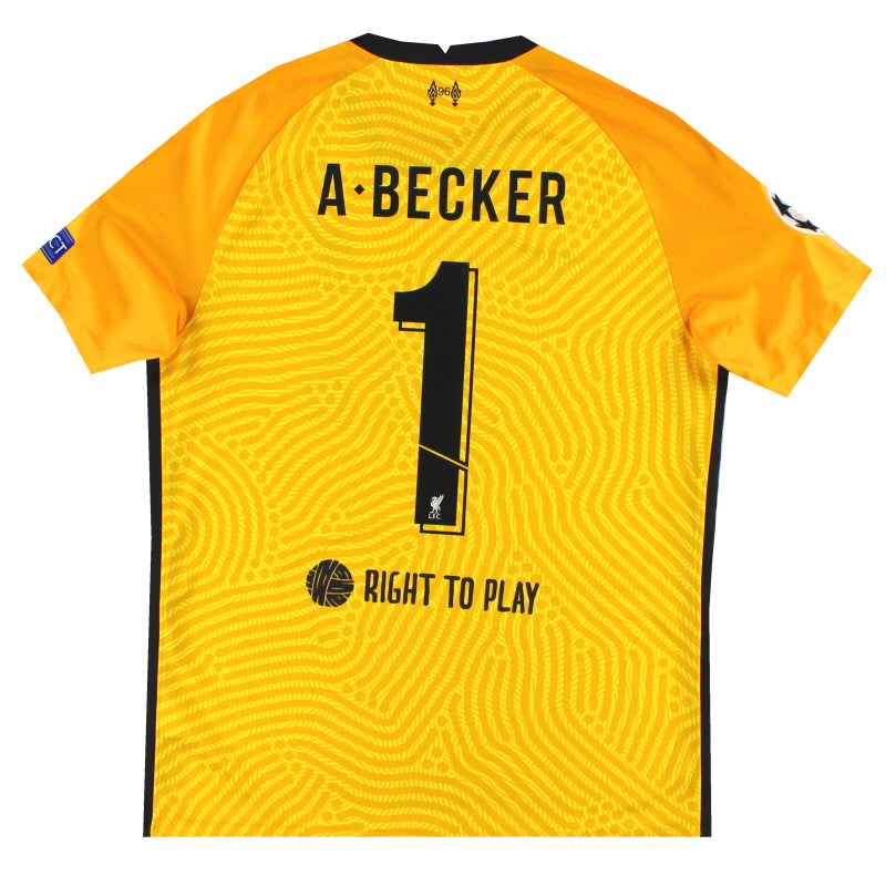 2020-21 Liverpool Nike Goalkeeper Shirt A.Becker #1 *w/tags* L DA7061 ...