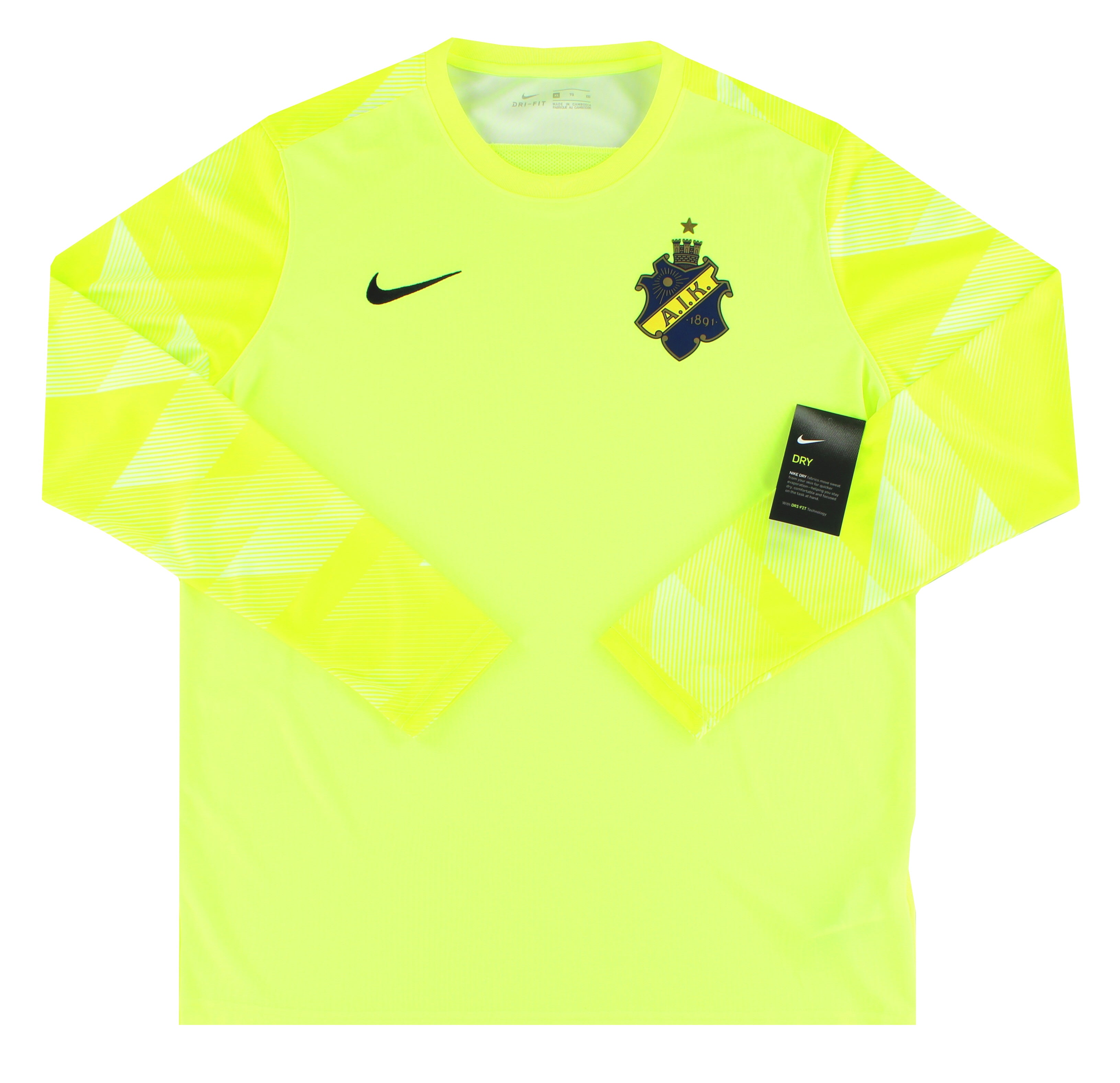 2020 AIK Stockholm Nike Goalkeeper Shirt *w/tags* XL