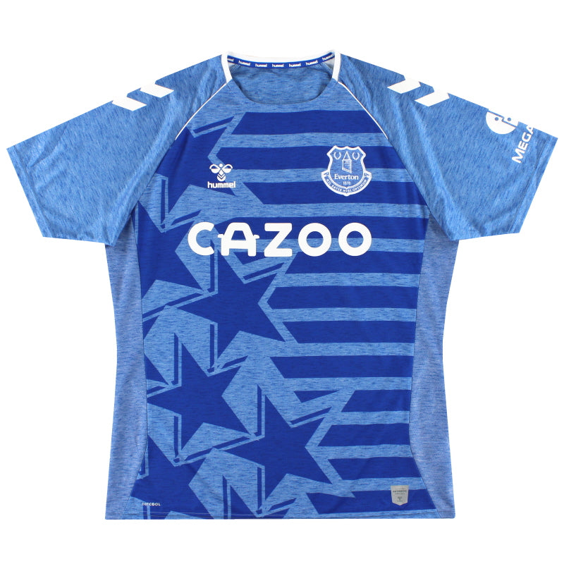 2021-22 Everton Hummel Limited Edition Pre-Match Shirt L Training Shirt