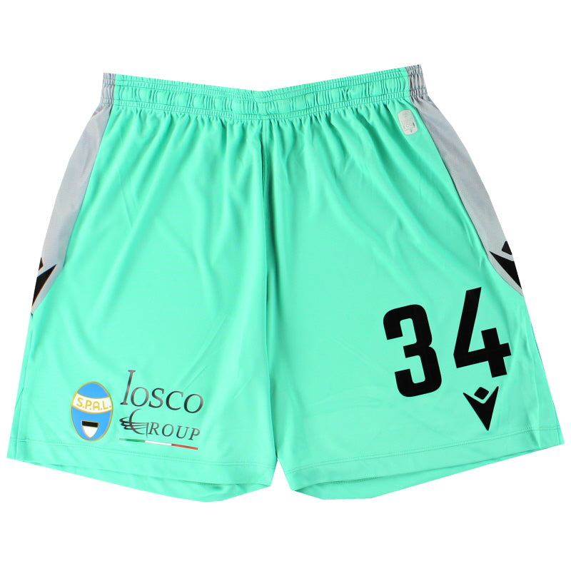 2022-23 SPAL Macron Player Issue Away Shorts #34 *As New* L Football Shorts