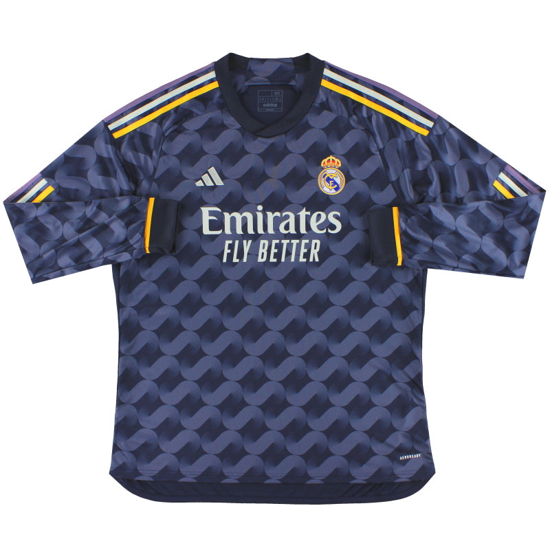 2023-24 Real Madrid adidas Away Shirt L/S XL Football Shirt