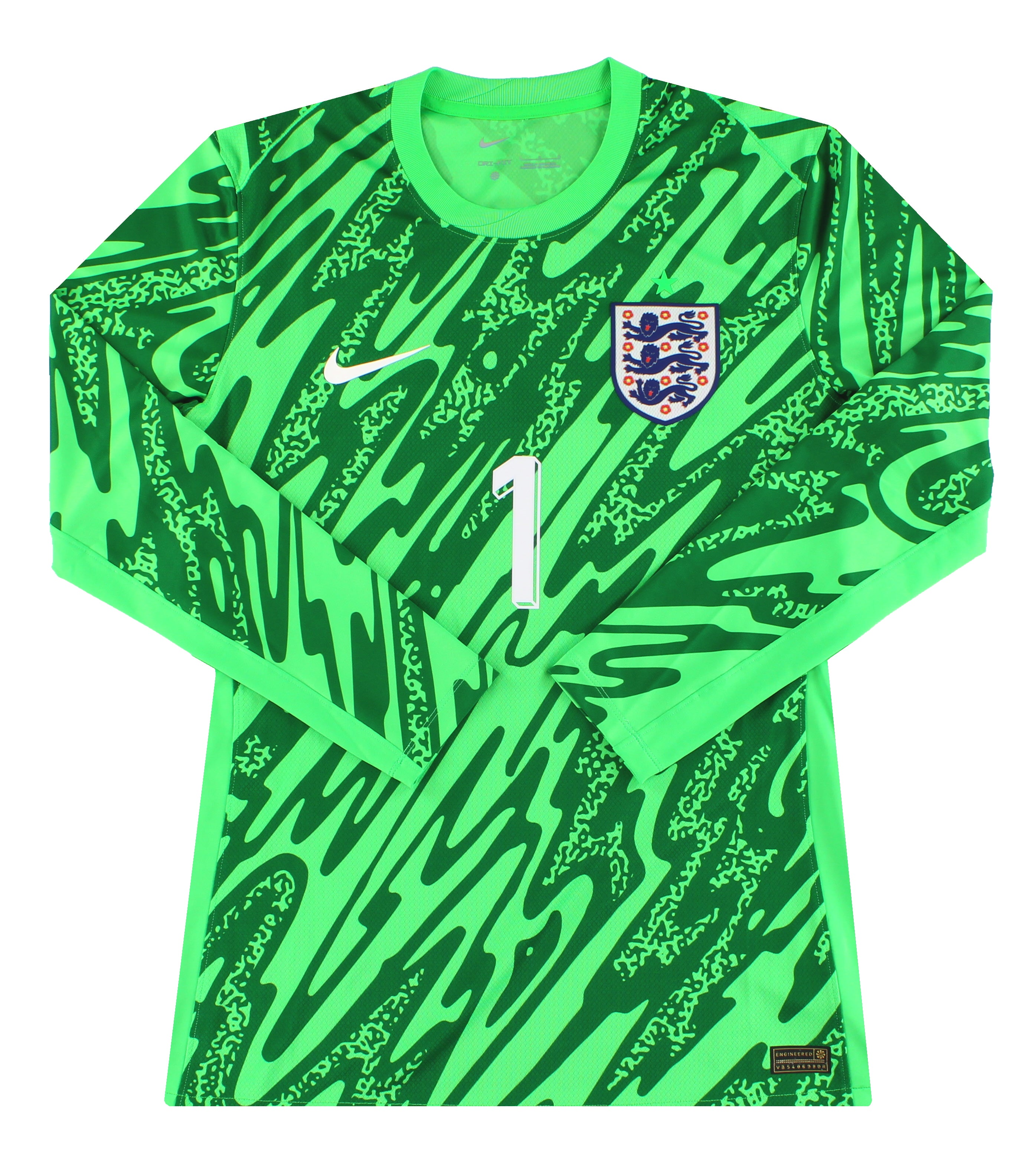 2024-25 England Nike Player Issue Goalkeeper Shirt GREEN