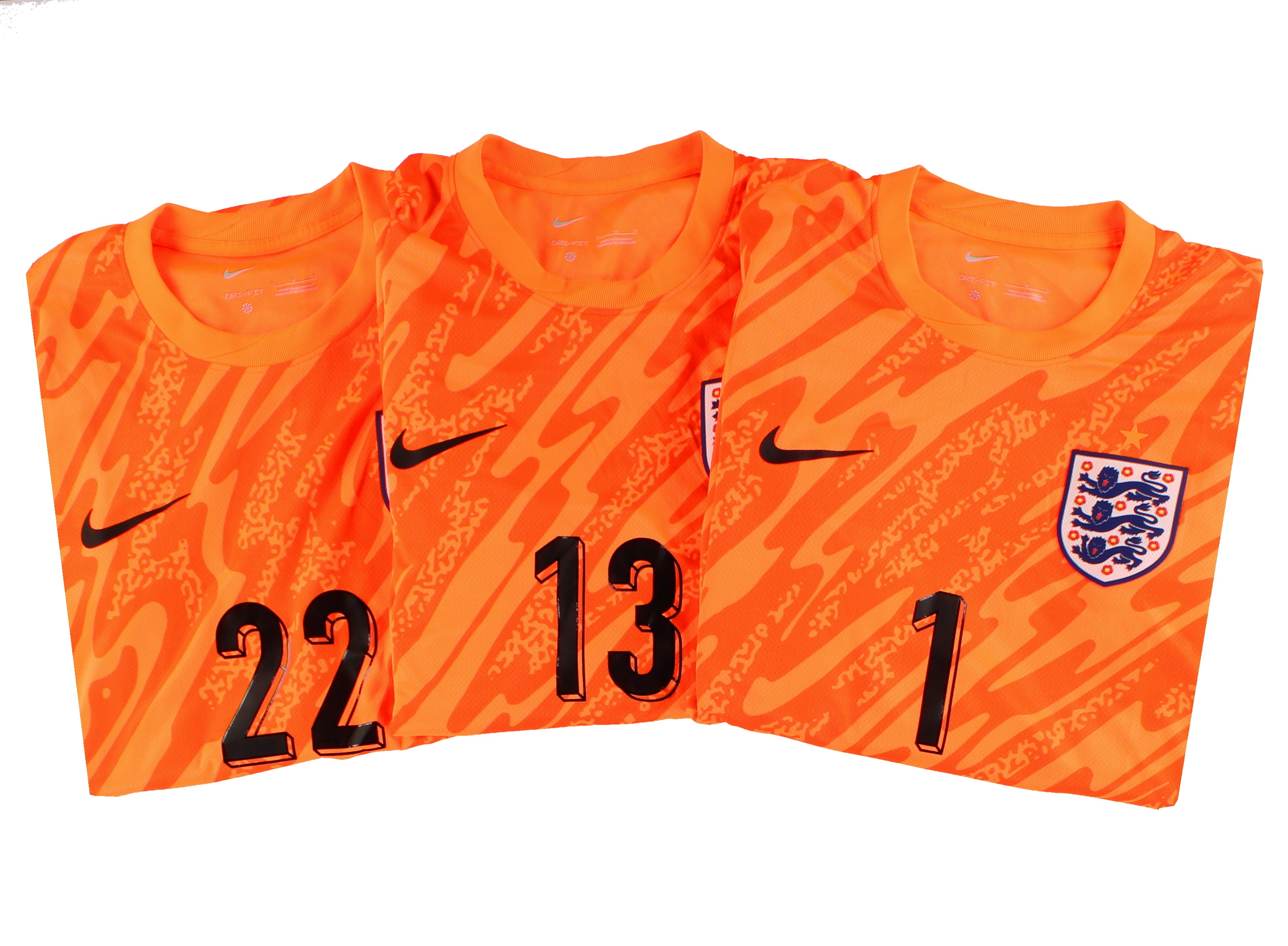 2024-25 England Nike Player Issue Goalkeeper Shirt ORANGE