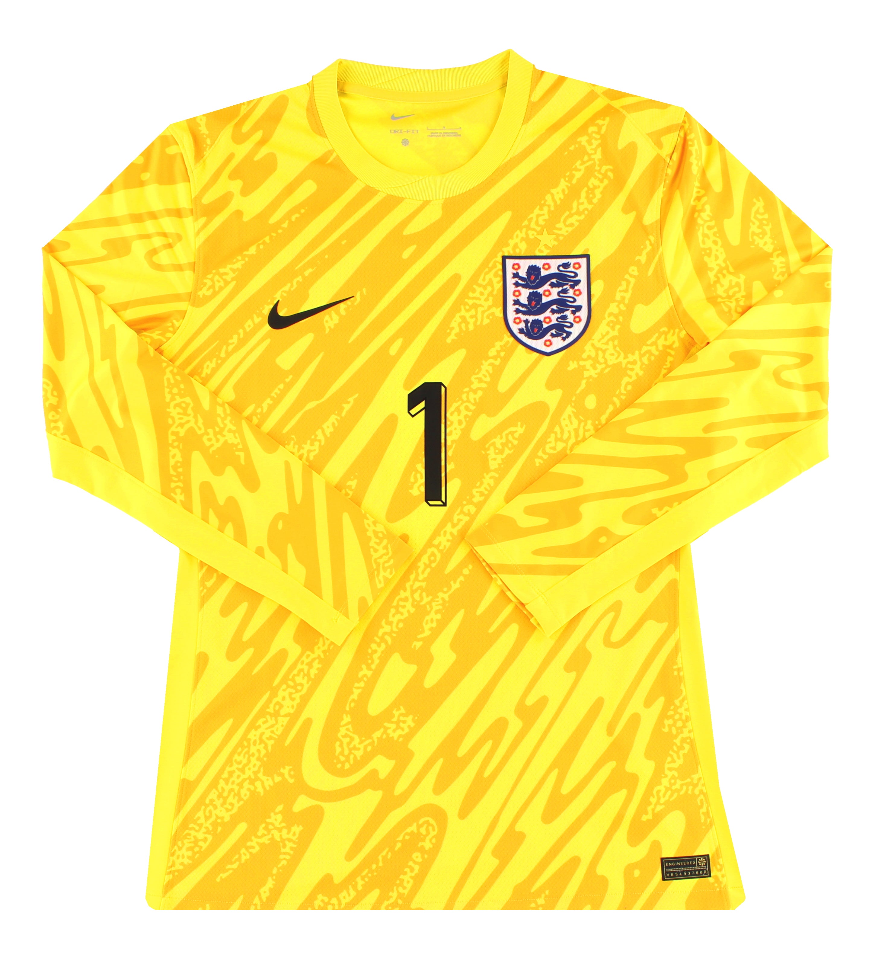2024-25 England Nike Player Issue Goalkeeper Shirt YELLOW