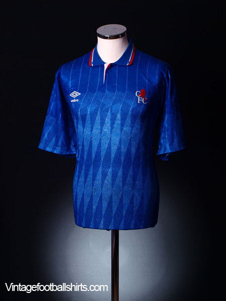 1989-91 Chelsea Home Shirt L Football Shirt