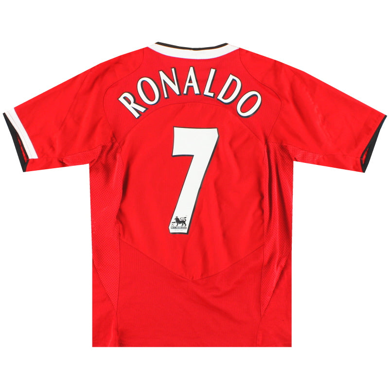 2004-06 Manchester United Nike Home Shirt Ronaldo #7 M.Boys 118834