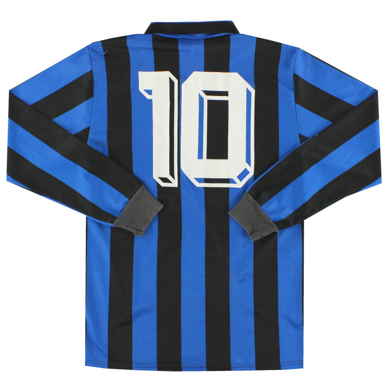 1990-91 Inter Milan uhlsport Home Shirt L/S #10 L | Vintage