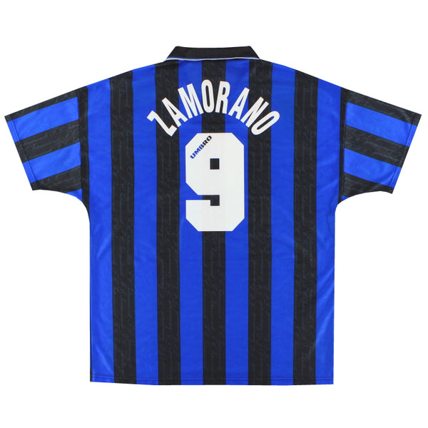 1996-97 inter Milan Umbro Home Shirt Zamorano #9 XL | Vintage