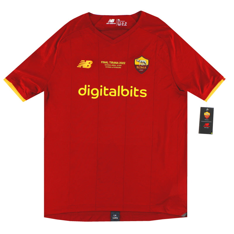 2021-22 Roma New Balance 'Final' Home Shirt Zaniolo #22 *w/tags
