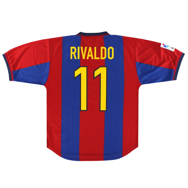 ACミラン RIVALDO 11番 シャツ　サイズL 1998-00 Barcelona Nike Home Shirt Rivaldo #11 M 154889-655