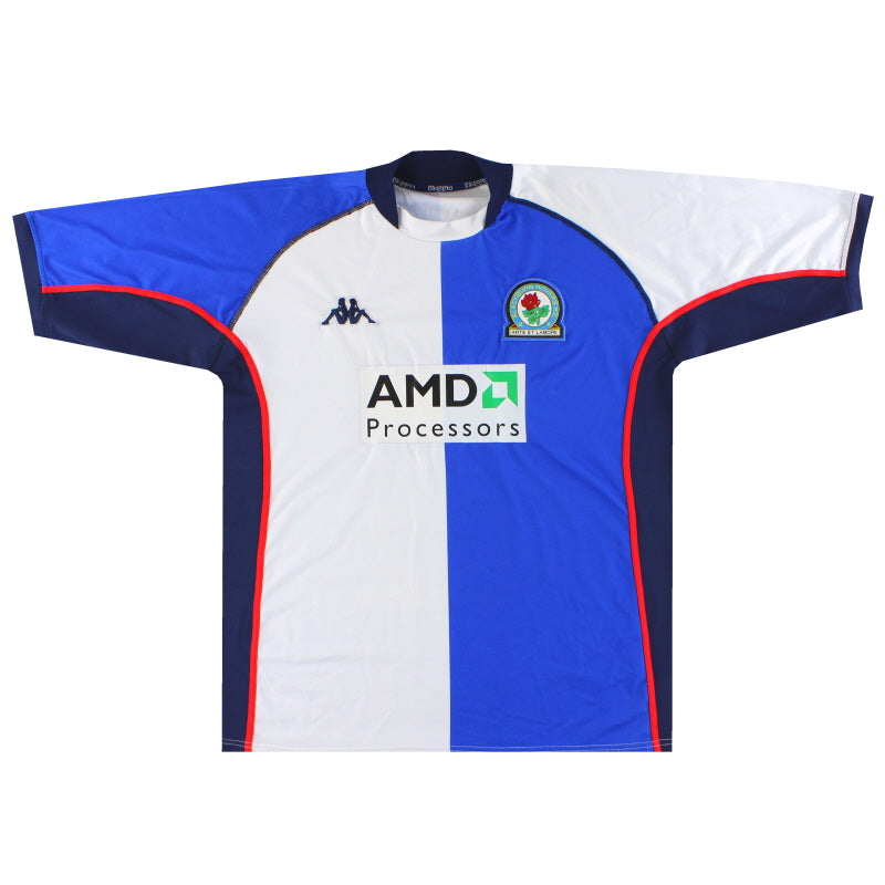 2002-03 Blackburn Kappa Home Shirt XL | Vintage Football Shirts