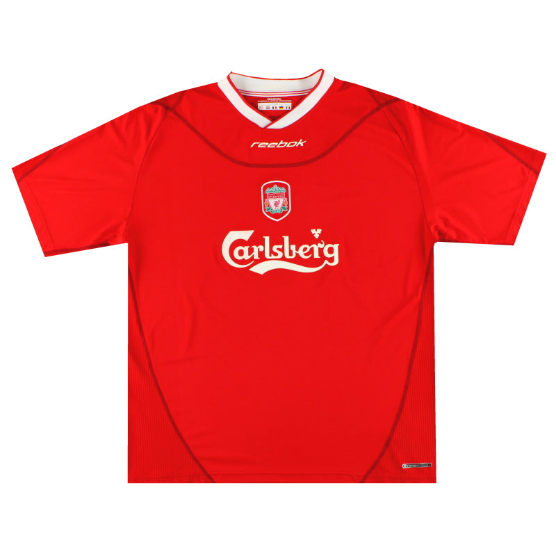 Liverpool Gold Reebok 2002-04 Liverpool Reebok Home Shirt Heskey #8 *Mint* XL 224854 ...