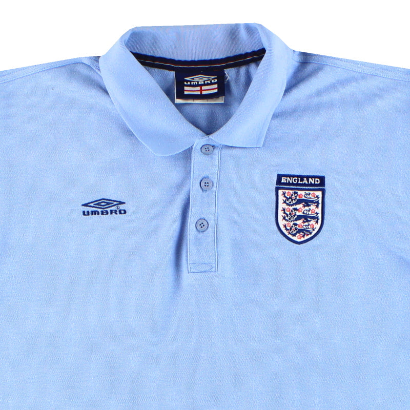 2002-03 England Umbro Polo Shirt L | Vintage Football Shirts