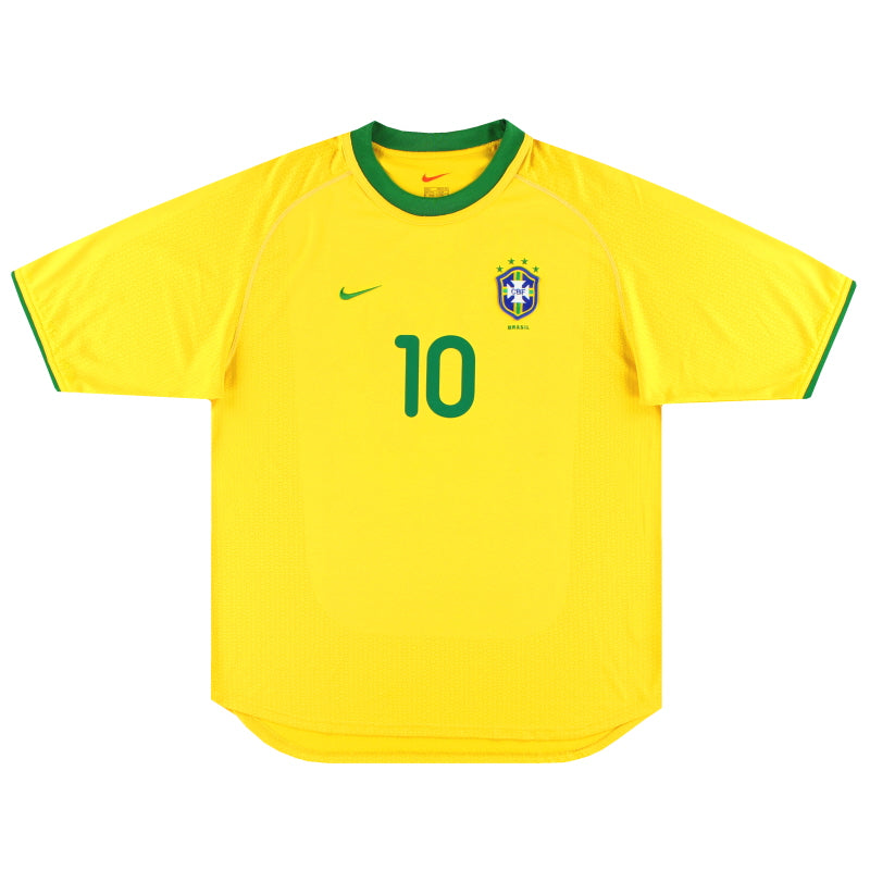 2000-02 Brazil Nike Home Shirt Rivaldo #10 L | Vintage Football Shirts