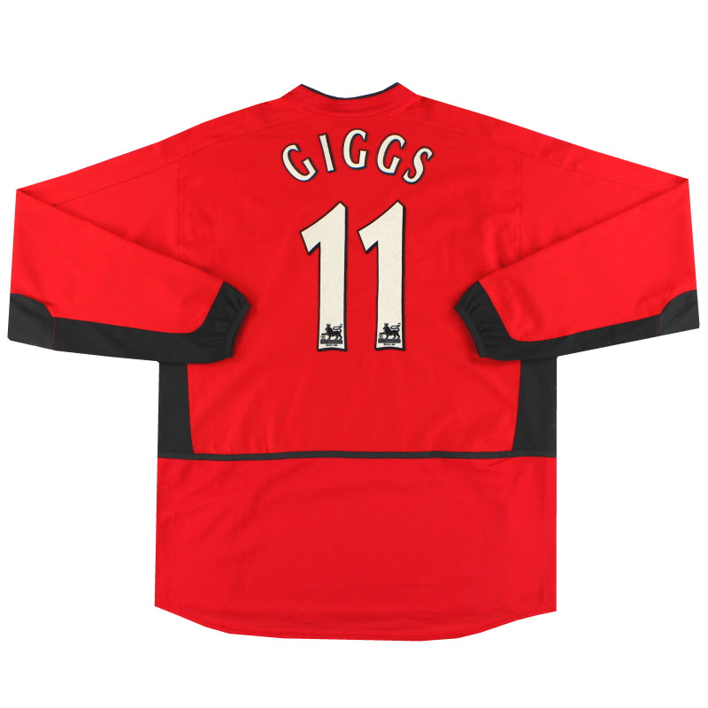 2002-04 Manchester United Nike Home Shirt Giggs #11 L/S XL 184948
