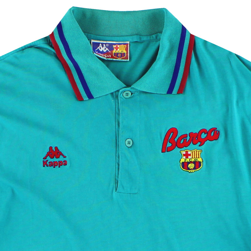 Maillot Vintage FC Barcelone – Manches Longues, Taille L, Bleu, N°14 (Barça)
