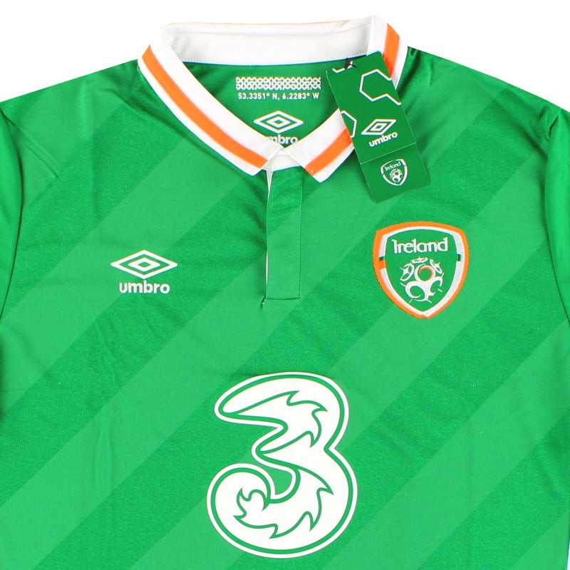 2016-17 Ireland Umbro Home Shirt *BNIB* XL 75612-U | Vintage