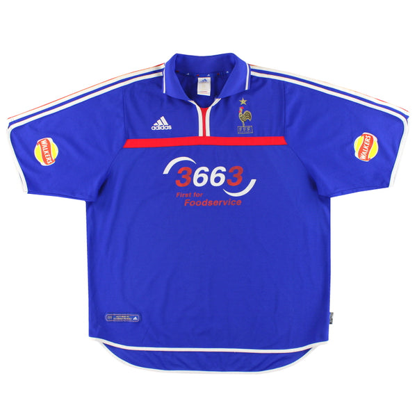 2000-02 France adidas Home Shirt XXL 647194 | Vintage Football Shirts
