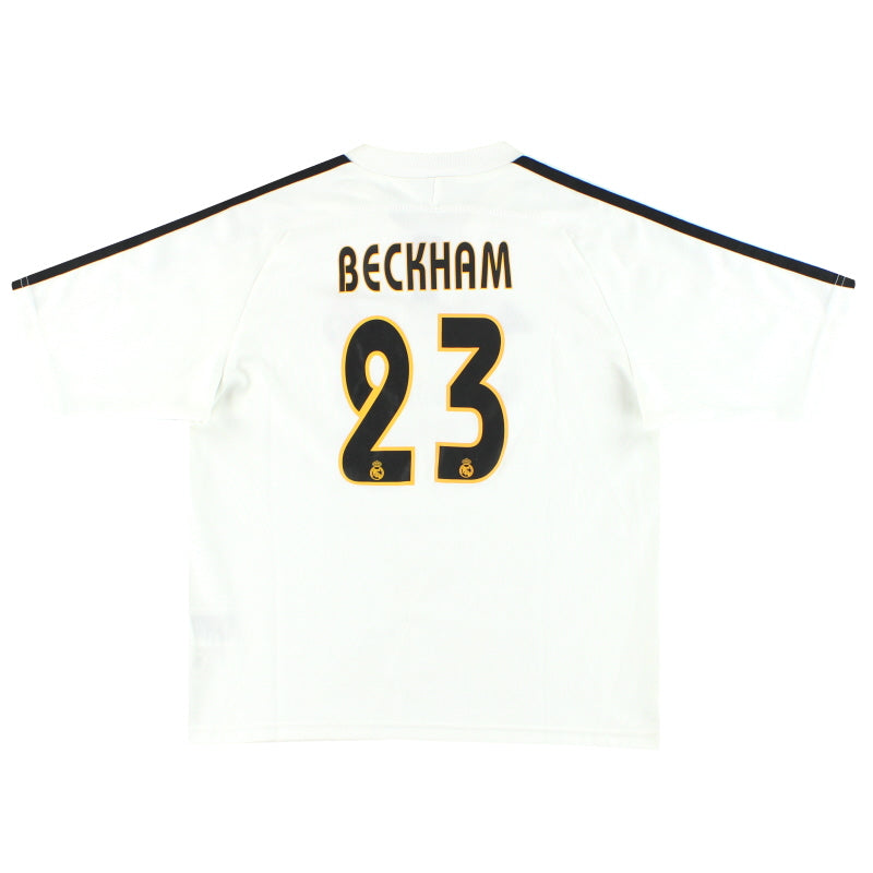 2003-04 Real Madrid adidas Home Shirt Beckham #23 XL.Boys 021629