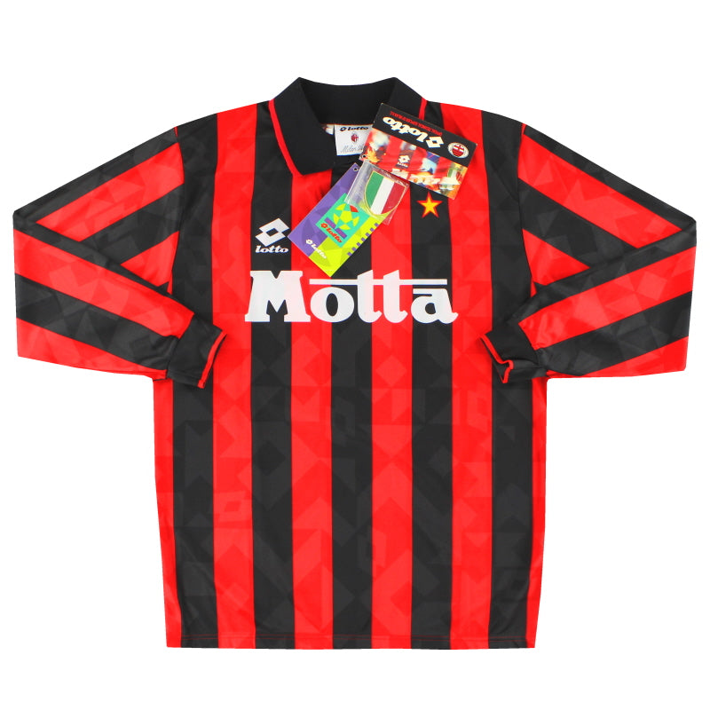 1993-94 AC Milan Lotto Home Shirt L/S *w/tags* M 40531 | Vintage
