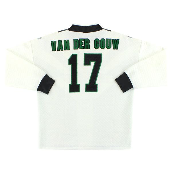 Maillot Gardien Manchester United 1996-97 – Van Der Gouw 17 – Enfants – Équipement Authentique