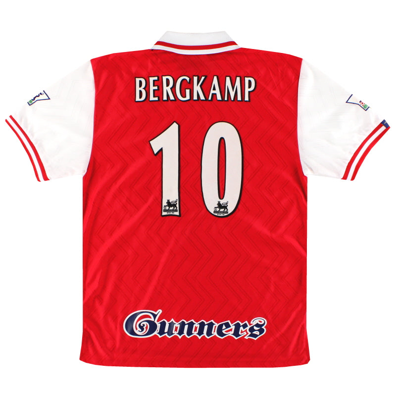 gunners-10-bergkamp 1996-98 Arsenal Nike Home Shirt Bergkamp #10 *Mint* M | Vintage