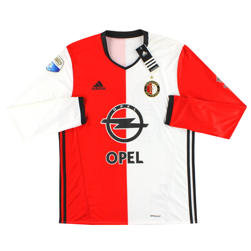 2016-17 Feyenoord adidas Home Shirt #83 L/S *w/tags* L AP8058