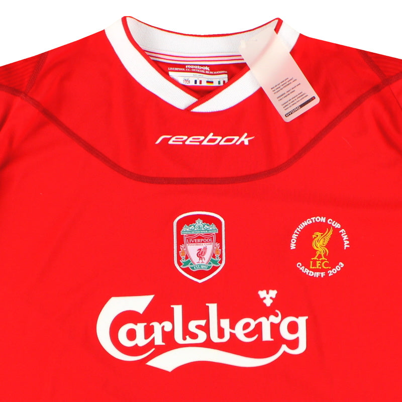 02-04 LIVERPOOL × REEBOK L/S  The Reds 2002-04 REEBOK Liverpool FC Home Shirt SIZE XS (adults