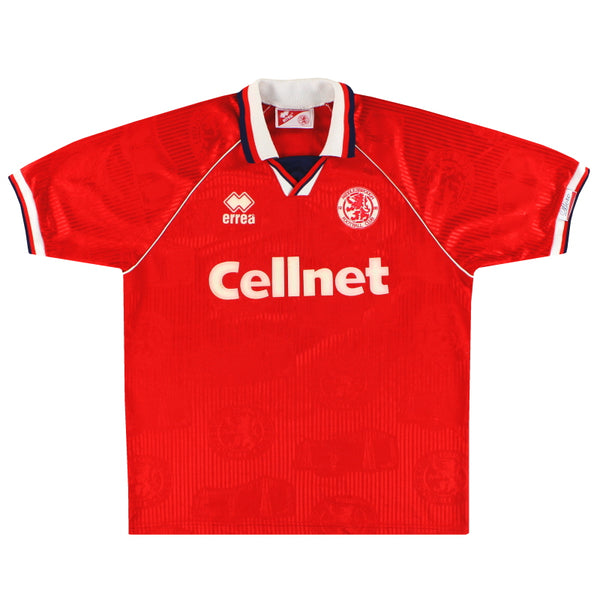 1995-96 Middlesbrough Errea Home Shirt XL | Vintage Football Shirts