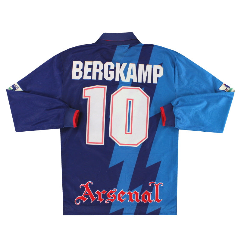 【正規品95-96 NIKE arsenal away BERGKAMP#10】 1995/96 Arsenal Away Shirt Long Sleeves Jersey Bergkamp #10 Men's