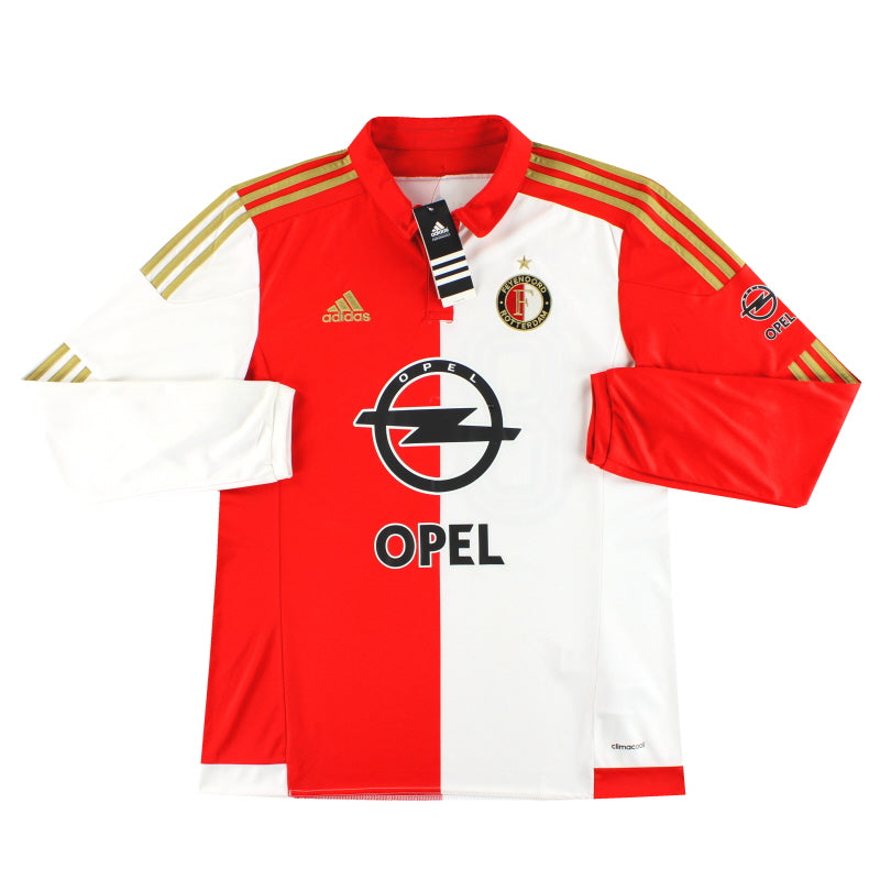 2015-16 Feyenoord adidas Home Shirt #83 L/S *w/tags* L AA0596