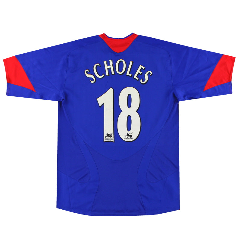 2005-06 Manchester United Nike Away Shirt Scholes #18 M 195597