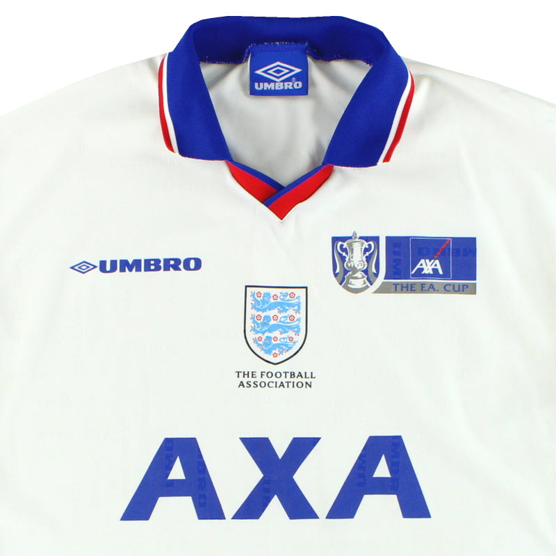 1998-99 England Umbro FA Cup Training Shirt L/S M | Vintage