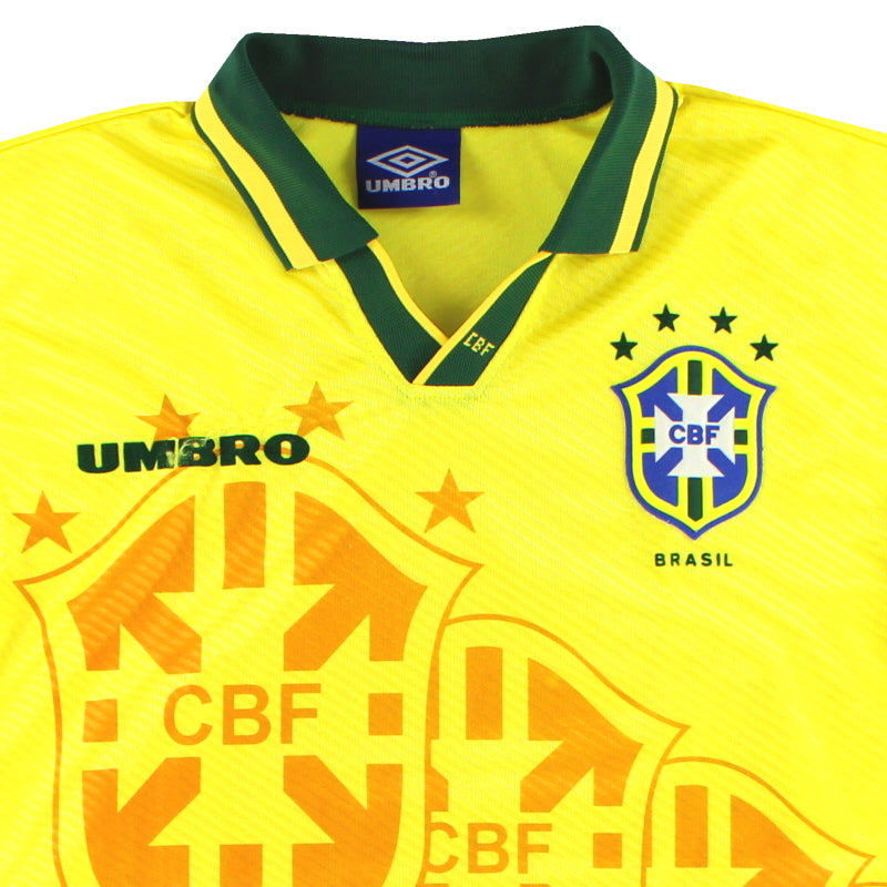 1994-95 Brazil Umbro Home Vest L | Vintage Football Shirts
