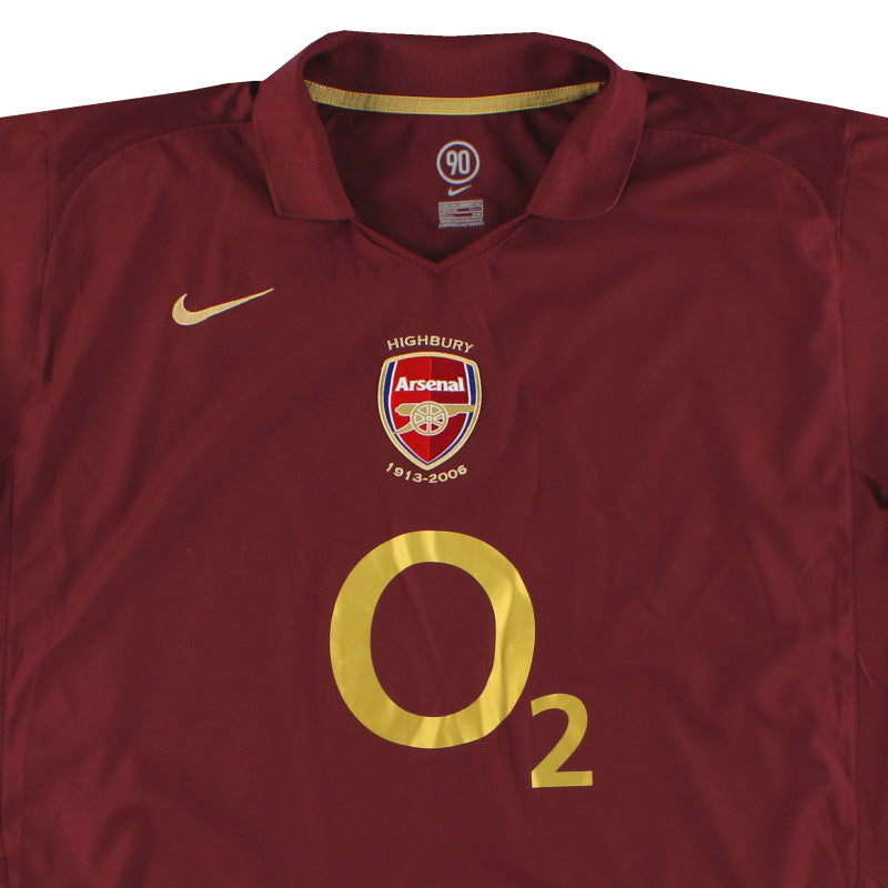 2005-06 Arsenal Nike Commemorative Highbury Home Shirt XXL 496620