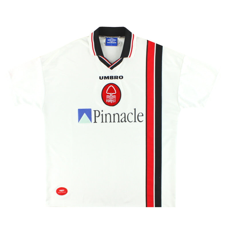 Maillot Domicile Nottingham Forest 1996-1997 Umbro Taille L – Occasion, Rouge