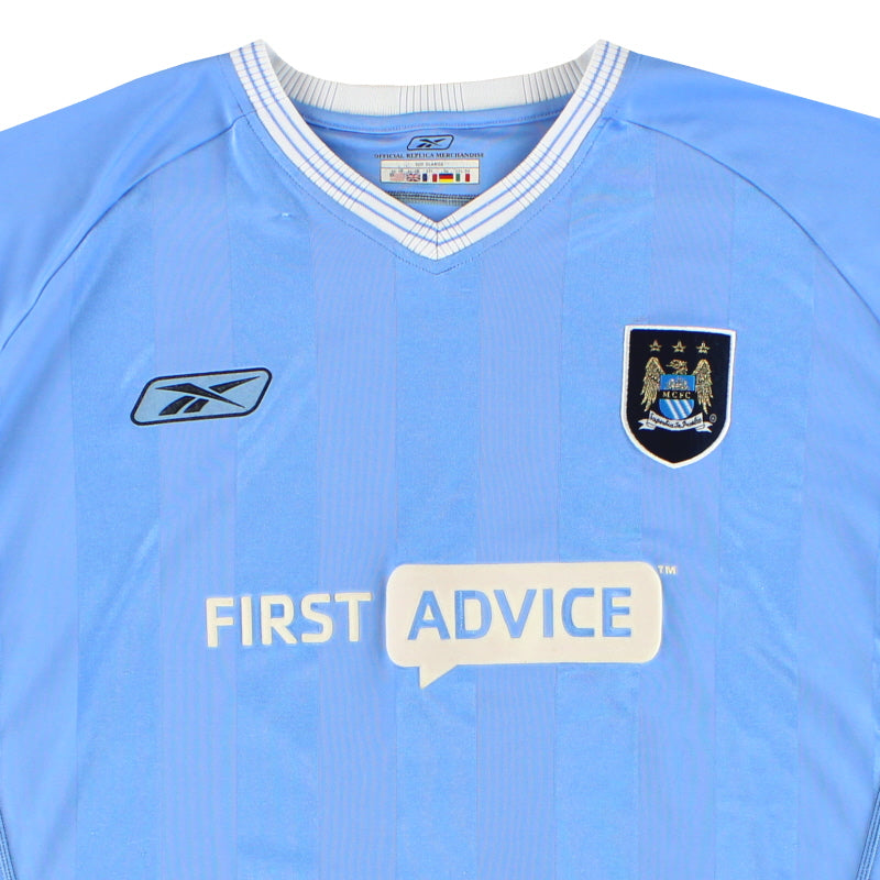 2003-04 Manchester City Reebok Home Shirt XL 233935 | Vintage