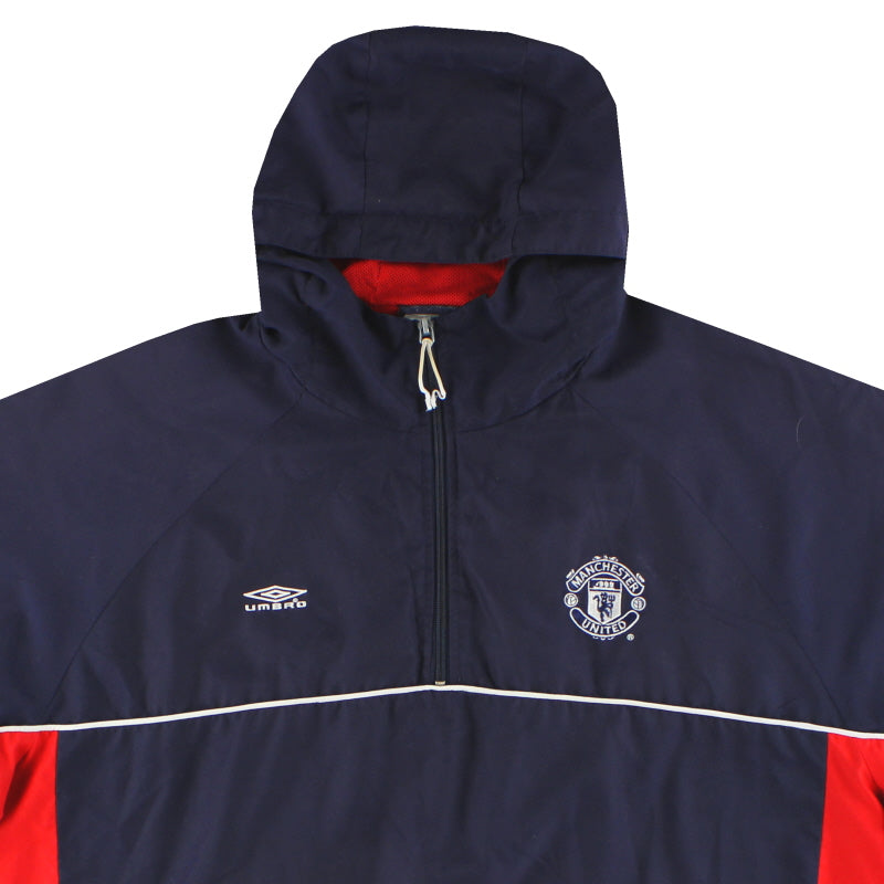 未着用　UMBRO manchester united 2000-01 Manchester United Umbro 1/4 Zip Hooded Track Jacket