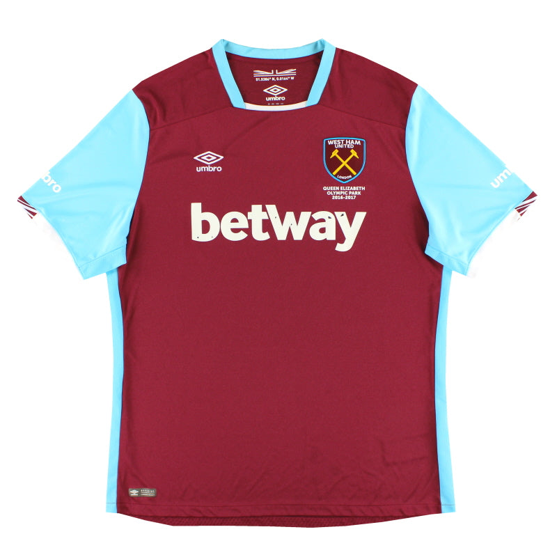 新品未使用2016-2017West Ham United umbro Mサイズ 2016-17 West Ham Umbro Home Shirt XXL | Vintage Football Shirts