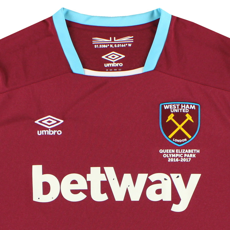 2016-17 West Ham Umbro Home Shirt XXL | Vintage Football Shirts