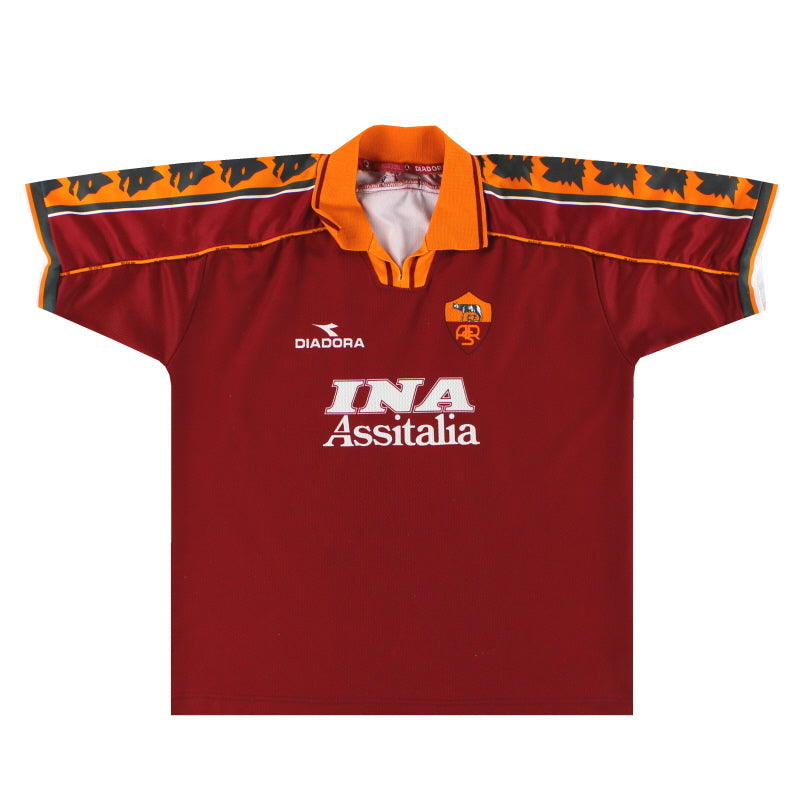 1998-99 Roma Diadora Basic Home Shirt Y | Vintage Football Shirts