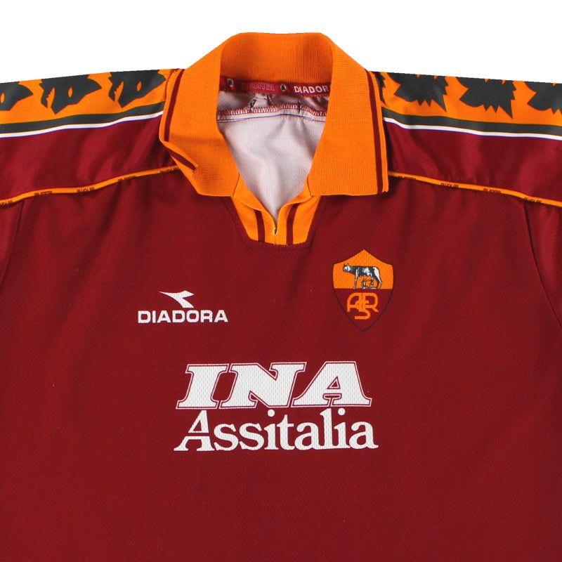 1998-99 Roma Diadora Basic Home Shirt Y | Vintage Football Shirts