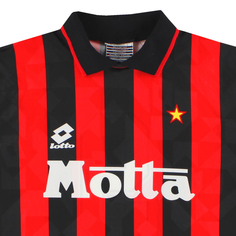 1993-94 AC Milan Lotto Home Shirt #9 L/S L | Vintage Football Shirts