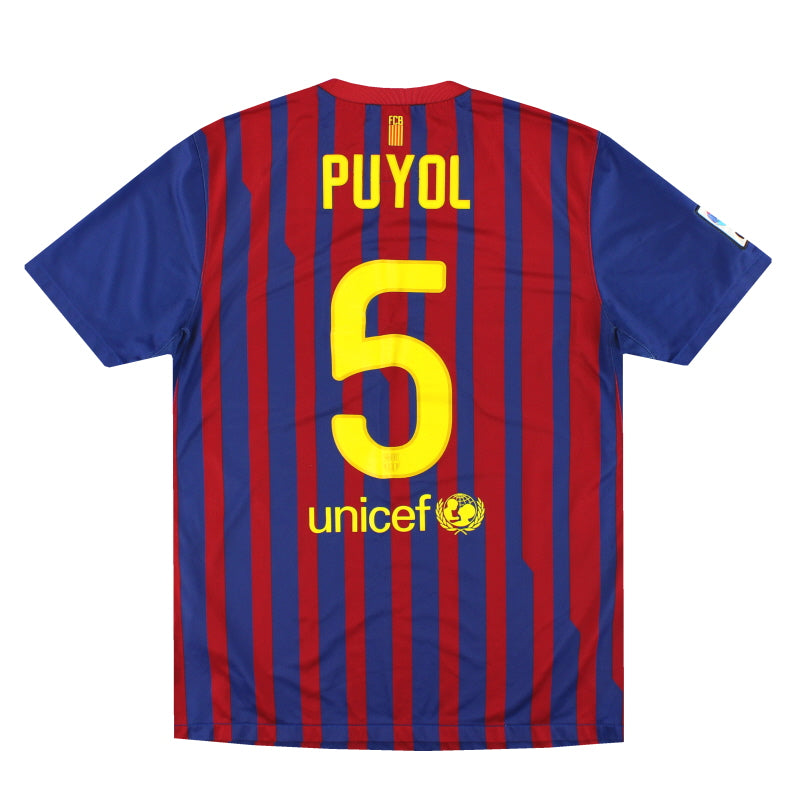 新品 FC Barcelona PUYOL 5 シャツ 2011年 プジョル 2011-12 Barcelona Nike Home Shirt Puyol #5 L 419877-486 | Vintage